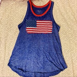 Zoe & Liv American flag tank top